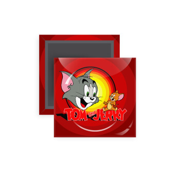 Tom and Jerry, Μαγνητάκι ψυγείου τετράγωνο διάστασης 5x5cm