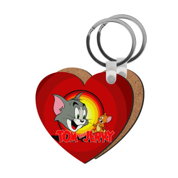 Tom and Jerry, Μπρελόκ Ξύλινο καρδιά MDF