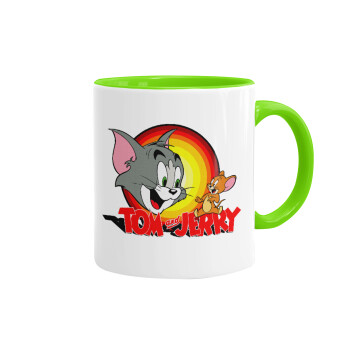 Tom and Jerry, Mug colored light green, ceramic, 330ml