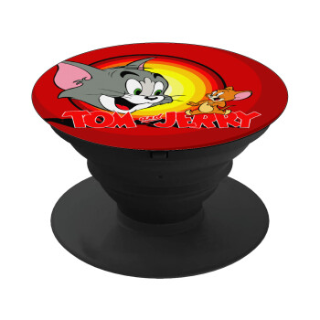 Tom and Jerry, Phone Holders Stand  Black Hand-held Mobile Phone Holder