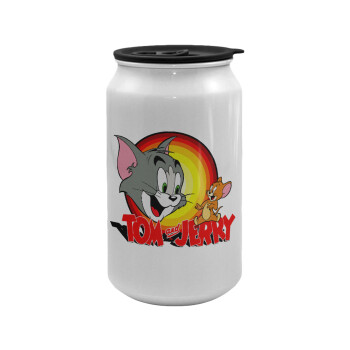 Tom and Jerry, Κούπα ταξιδιού μεταλλική με καπάκι (tin-can) 500ml