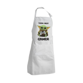 Yoda Best Gamer, Adult Chef Apron (with sliders and 2 pockets)