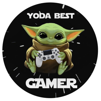 Yoda Best Gamer, Mousepad Round 20cm
