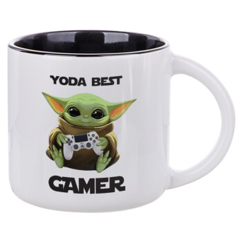 Yoda Best Gamer, Κούπα κεραμική 400ml Λευκή/Μαύρη