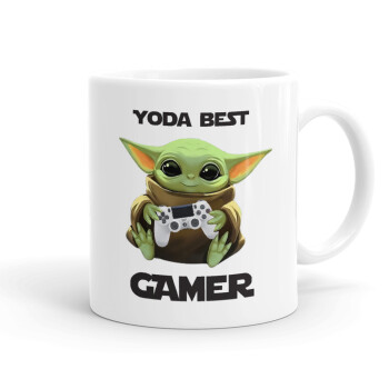 Yoda Best Gamer, Ceramic coffee mug, 330ml (1pcs)