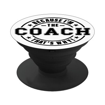 Because i'm the Coach, Phone Holders Stand  Black Hand-held Mobile Phone Holder