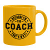 Ceramic coffee mug yellow, 330ml (1pcs)