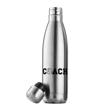 Basketball Coach, Inox (Stainless steel) double-walled metal mug, 500ml