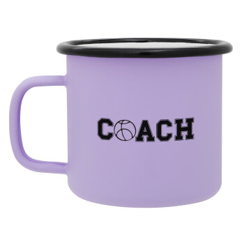 Basketball Coach, Κούπα Μεταλλική εμαγιέ ΜΑΤ Light Pastel Purple 360ml