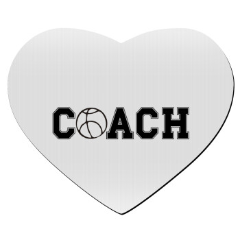 Basketball Coach, Mousepad heart 23x20cm