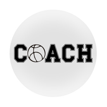 Basketball Coach, Mousepad Round 20cm
