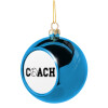 Blue Christmas tree ball ornament 8cm