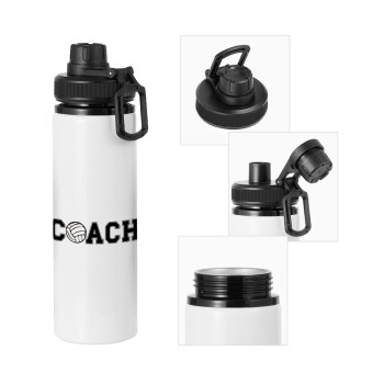 Volleyball Coach, Metal water bottle with safety cap, aluminum 850ml