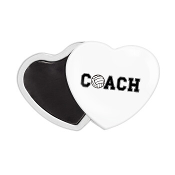 Volleyball Coach, Μαγνητάκι καρδιά (57x52mm)