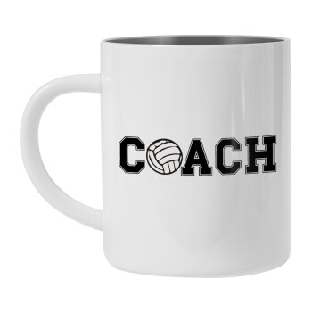 Volleyball Coach, Mug Stainless steel double wall 450ml