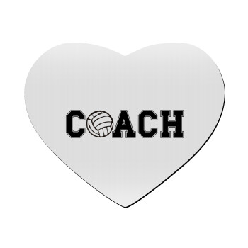 Volleyball Coach, Mousepad heart 23x20cm