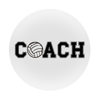 Volleyball Coach, Mousepad Round 20cm