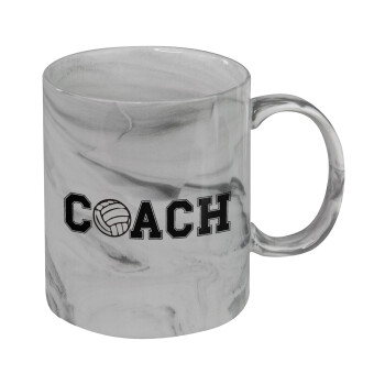 Volleyball Coach, Mug ceramic marble style, 330ml