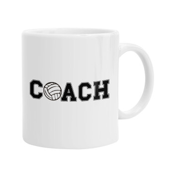 Volleyball Coach, Ceramic coffee mug, 330ml (1pcs)