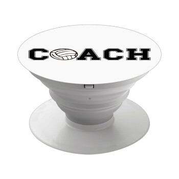 Volleyball Coach, Phone Holders Stand  White Hand-held Mobile Phone Holder