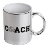 Mug ceramic, silver mirror, 330ml