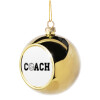 Golden Christmas tree ball ornament 8cm