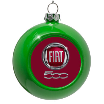 FIAT 500, Green Christmas tree ornament bauble 8cm