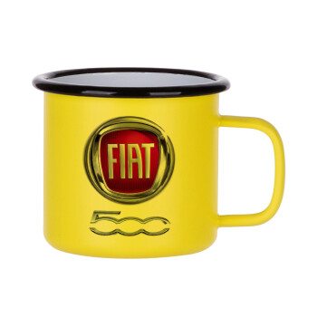 FIAT 500, Metallic enamel MATT Yellow cup 360ml