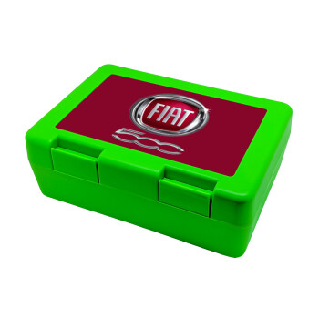 FIAT 500, Children's cookie container GREEN 185x128x65mm (BPA free plastic)