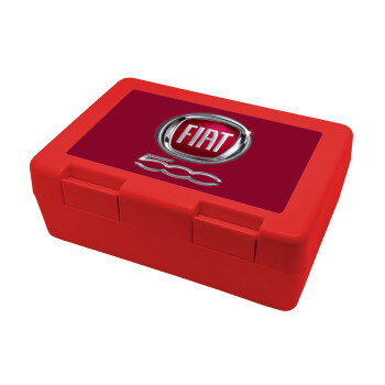FIAT 500, Children's cookie container RED 185x128x65mm (BPA free plastic)