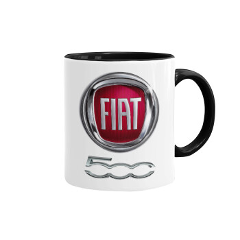 FIAT 500, Mug colored black, ceramic, 330ml