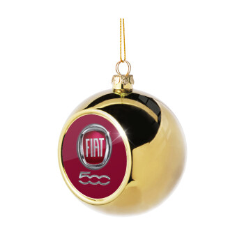 FIAT 500, Χριστουγεννιάτικη μπάλα δένδρου Χρυσή 8cm