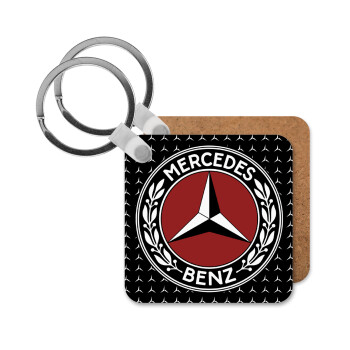 Mercedes vintage, Μπρελόκ Ξύλινο τετράγωνο MDF