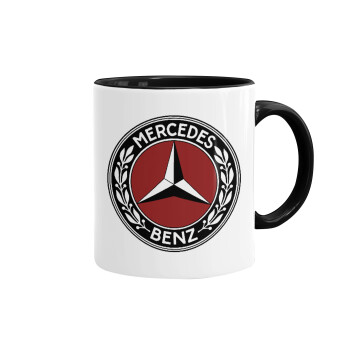 Mercedes vintage, Mug colored black, ceramic, 330ml