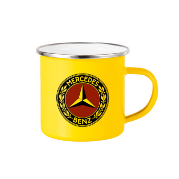 Mercedes vintage, Yellow Enamel Metallic Cup 360ml