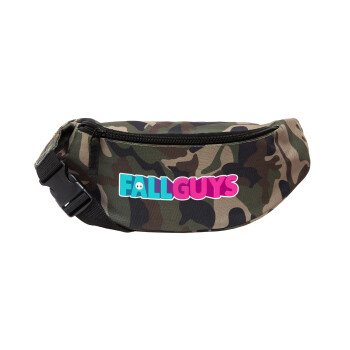 FALL GUYS, Unisex waist bag (banana) in Jungle camouflage color with 2 pockets