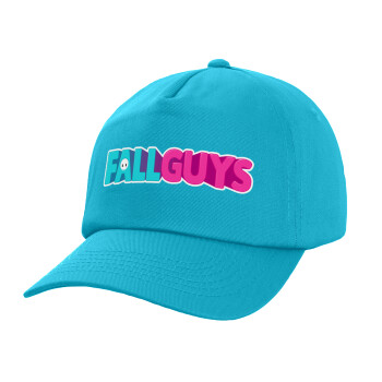 FALL GUYS, Adult Baseball Cap, 100% Cotton, Blue (COTTON, ADULT, UNISEX, ONE SIZE)