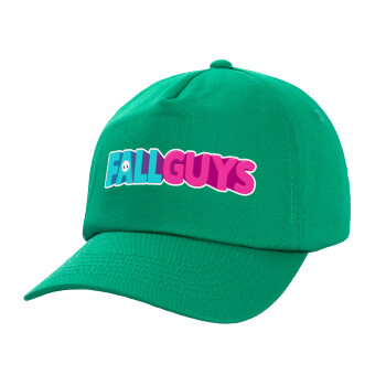 FALL GUYS, Children's Baseball Cap, 100% Cotton Twill, Green (COTTON, CHILDREN'S, UNISEX, ONE SIZE)