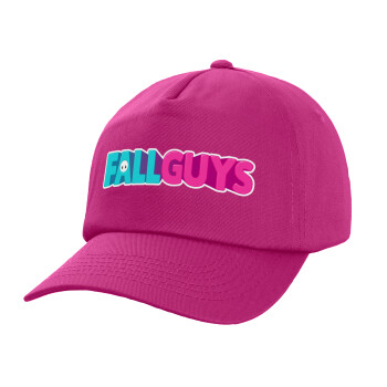 FALL GUYS, Children's Baseball Cap, 100% Cotton Twill, Fuchsia (COTTON, CHILDREN'S, UNISEX, ONE SIZE)