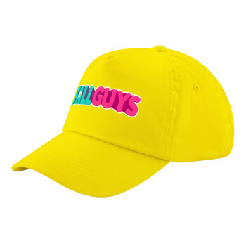 FALL GUYS, Child's Baseball Cap, 100% Cotton Twill, Yellow (COTTON, CHILD, UNISEX, ONE SIZE)