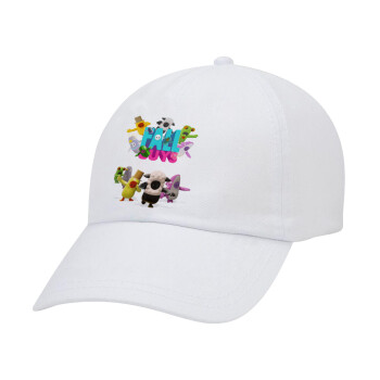 FALL GUYS, Adult Baseball Cap White 5-panel (POLYESTER, ADULT, UNISEX, ONE SIZE)