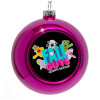 Purple Christmas tree ornament bauble 8cm