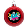 Red Christmas tree ornament bauble 8cm