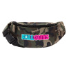 Unisex waist bag (banana) in Jungle camouflage color with 2 pockets