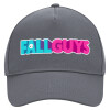 Ultimate Adult Hat Grey, (100% COTTON DRILL, ADULT, UNISEX, ONE SIZE)