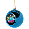 Blue Christmas tree ball ornament 8cm