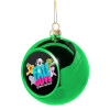 Green Christmas tree ornament ball 8cm