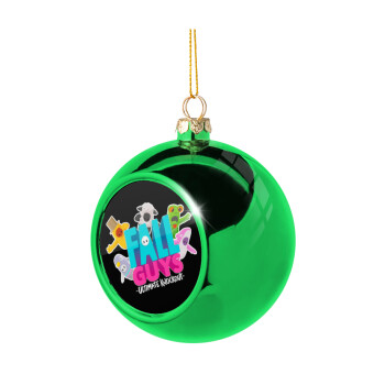 FALL GUYS, Green Christmas tree ornament ball 8cm