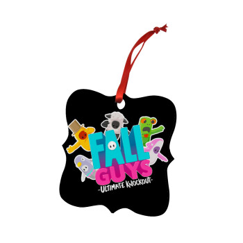 FALL GUYS, Christmas ornament polygon wooden 7.5cm