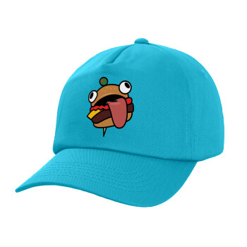 Fortnite Durr Burger, Children's Baseball Cap, 100% Cotton Twill, Blue (COTTON, CHILDREN, UNISEX, ONE SIZE)